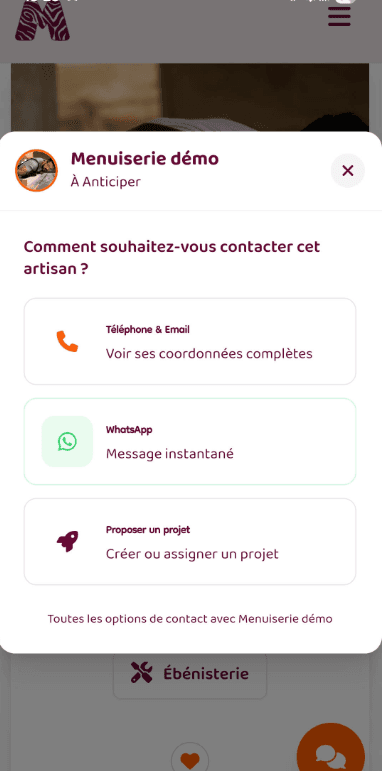 Mise en relation artisan particulier à Cholet sur Marty