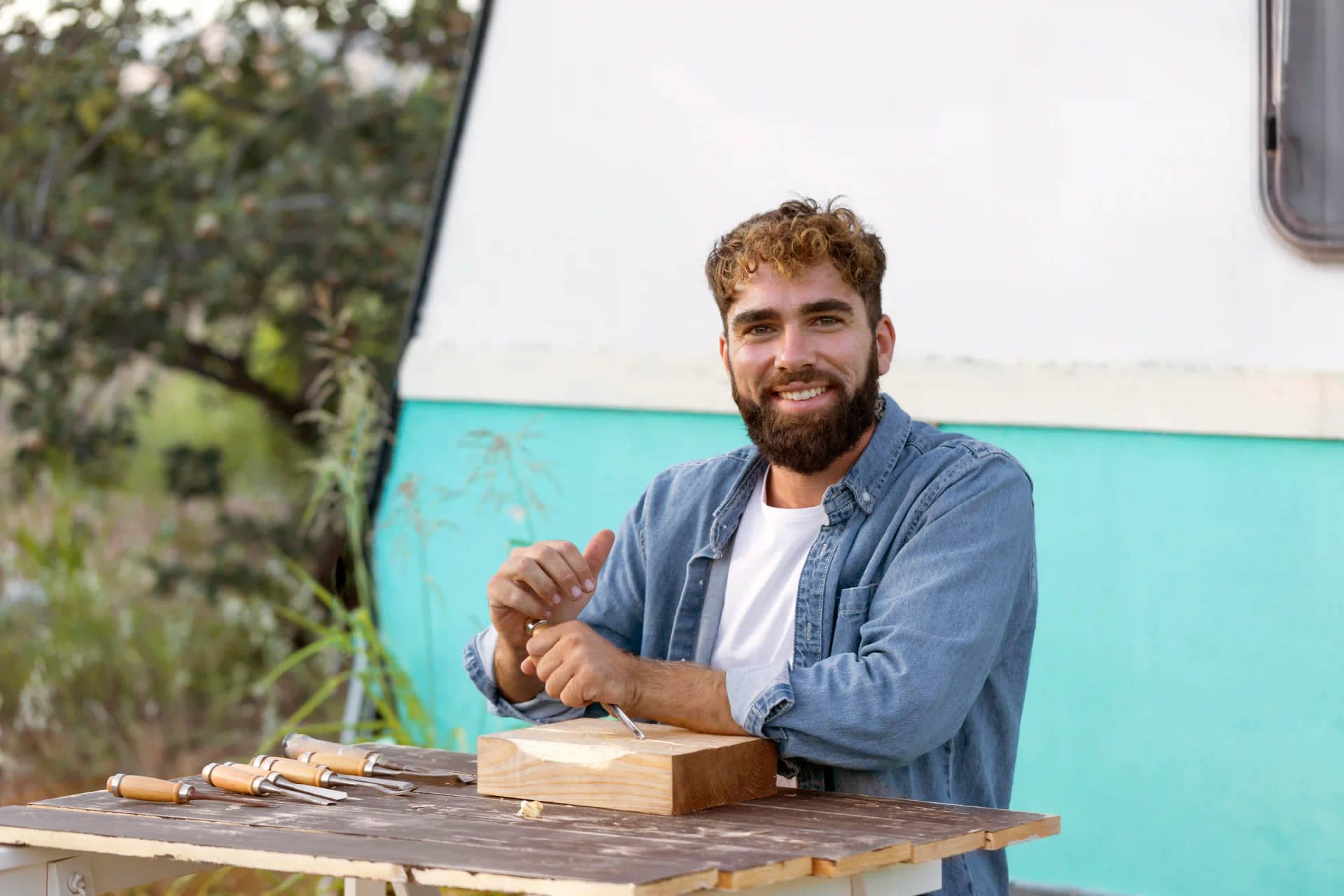 Graveur réalisant une œuvre d'art