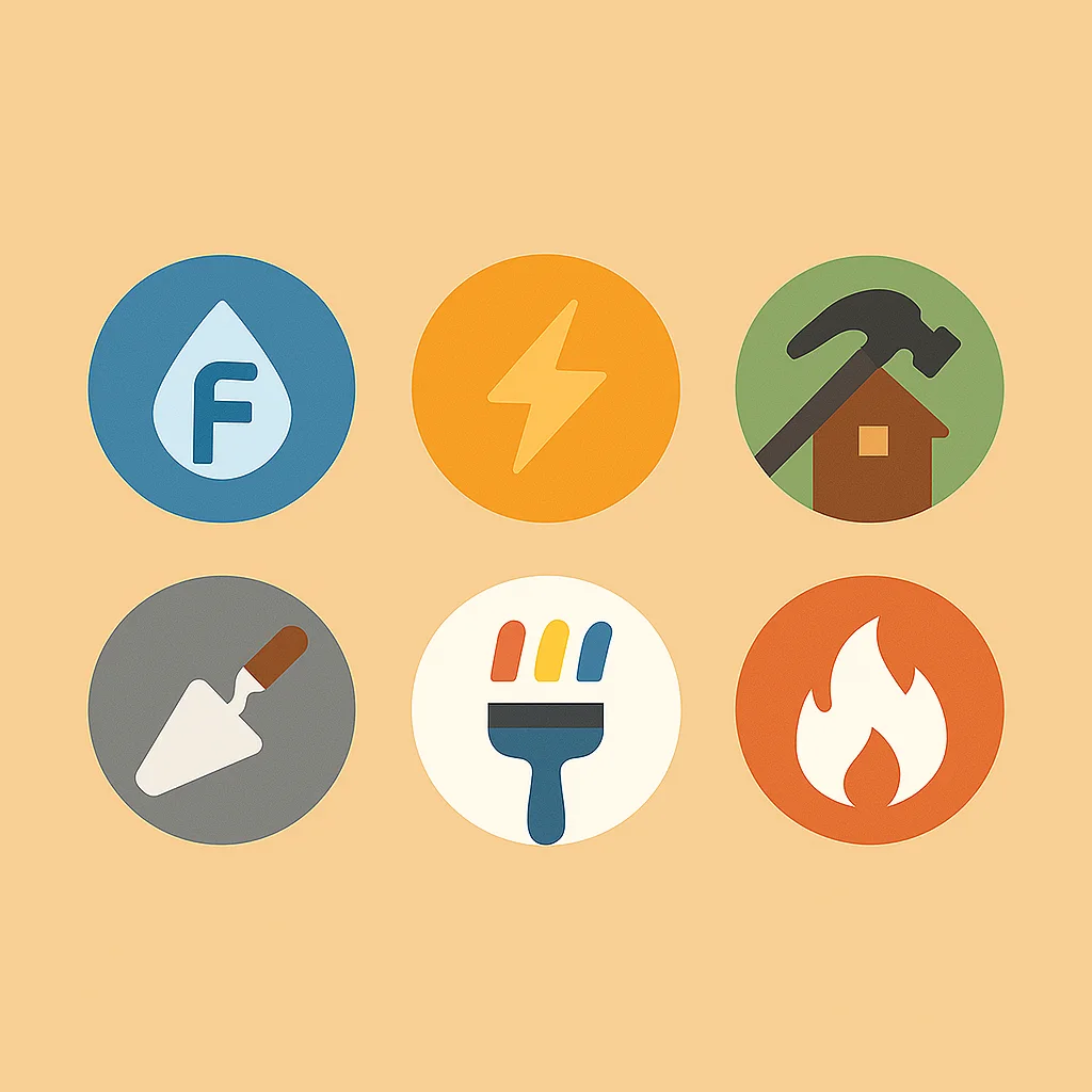 Exemples couleurs logo artisan